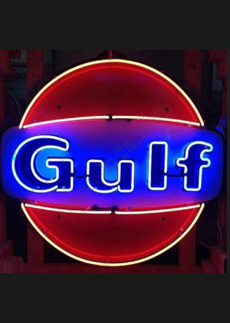 Gulf Gasoline Neon auto Sign Gulf Gasoline Neon auto Sign