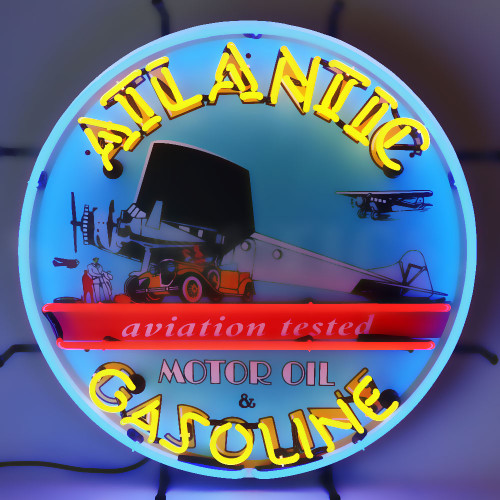 ATLANTIC GASOL278INE NEON AUTO SIGN