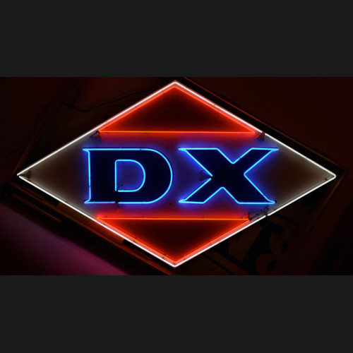 DX Gasoline Neon Auto Sign