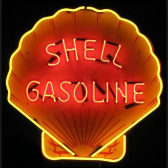 Shell Gasoline Neon Auto Sign