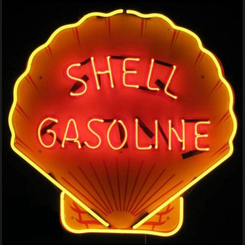 Shell Gasoline Neon Auto Sign