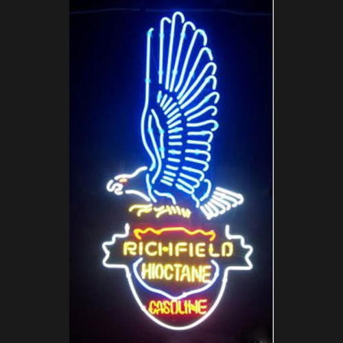 Richfield Hioctane Gasoline Neon Auto Sign