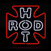 Hot Rod Cross Neon Auto Sign