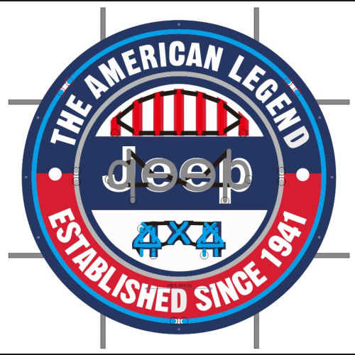The american legend Jeep 4X4 neon auto sign