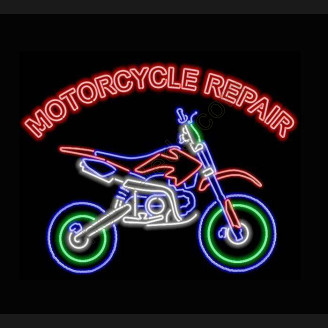 Motorcycle Repair Neon Auto Sign