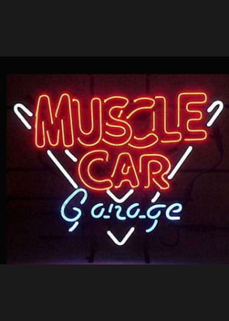 Muscle Car Garage Neon Auto Sign Muscle Car Garage Neon Auto Sign