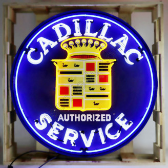 CADILLAC NEON SIGN in steel can