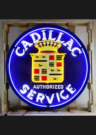 CADILLAC NEON SIGN in steel can CADILLAC NEON SIGN in steel can