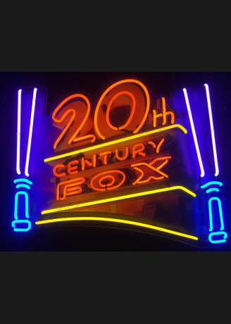 20th century fox neon sign
