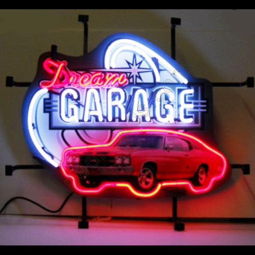 Dream Garage Chevy Chevelle SS Neon Auto Sign WL-DG2710-2 Dream Garage Chevy Chevelle SS Neon Auto Sign WL-DG2710-2
