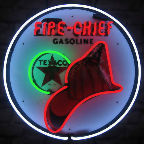 TEXACO FIRE CHIEF NEON AUTO SIGN WL-AU424 TEXACO FIRE CHIEF NEON AUTO SIGN WL-AU424