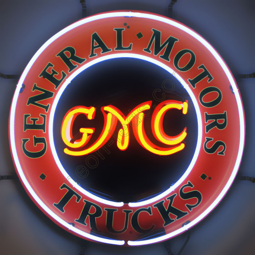 GMC neon auto sign