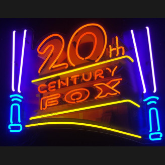 20th century fox neon sign