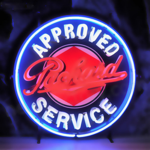 Packard neon auto sign