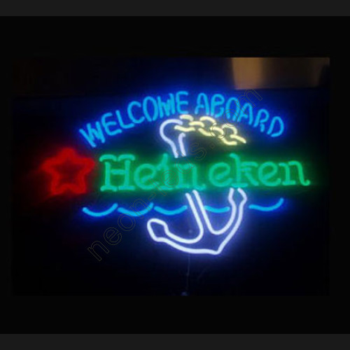 Heineken Welcome Aboard Nautical Neon Sign WL-NBN026 Heineken Welcome Aboard Nautical Neon Sign WL-NBN026