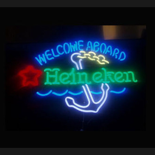 Heineken Welcome Aboard Nautical Neon Sign