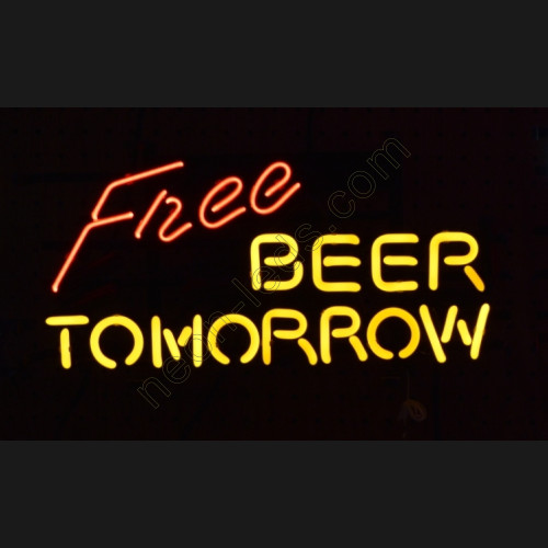 FREE BEER TOMORROW NEON SIGN WL-AUN137 FREE BEER TOMORROW NEON SIGN WL-AUN137