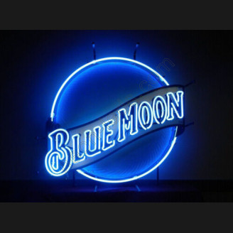 Blue Moon neon beer sign