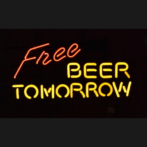 FREE BEER TOMORROW NEON SIGN