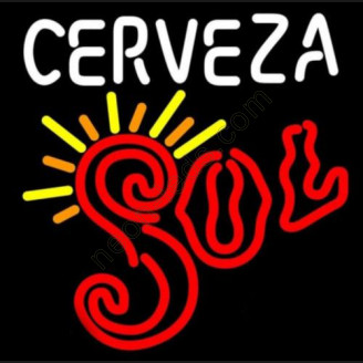 Cerveza neon beer sign
