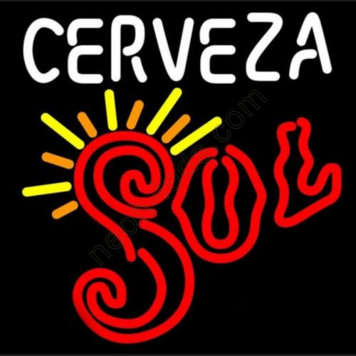 Cerveza neon beer sign