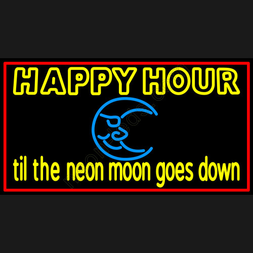 Blue moon happy hours.ll neon beer sign