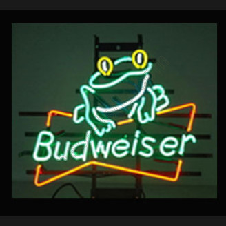 Budweiser Frog Neon Beer Sign