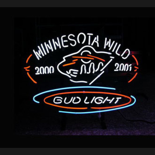 Bud Light Minnesota Wild Neon Sign