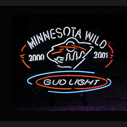 Bud Light Minnesota Wild Neon Sign