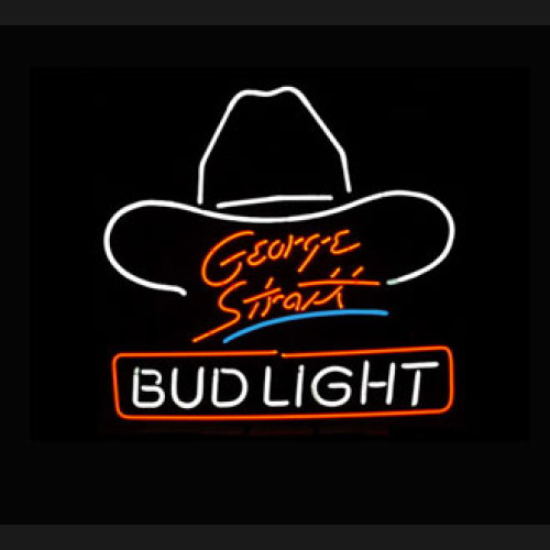 Bud Light Large George Strait Neon Beer Sign