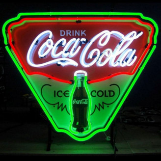 Coca Cola Drink Neon Sign with background