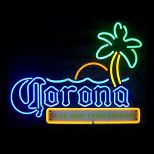 Corona Beach Sunset Tree Neon Sign WL-NBN018