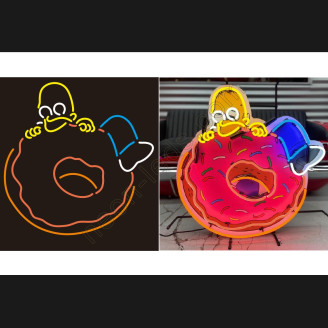 Homer Donut Neon Sign