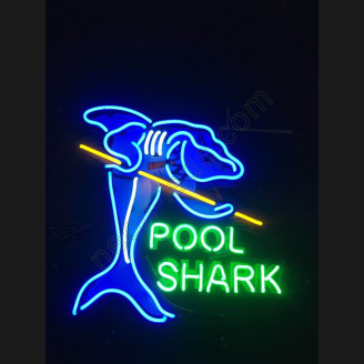 Pool Shark neon sign