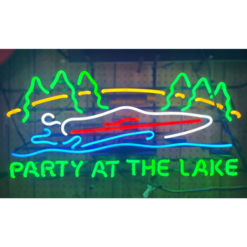 PARTY AT THE LAKE NEON SIGN