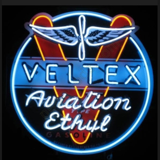 Velte Aviation Gasoline Neon Sign