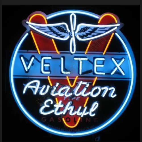 Velte Aviation Gasoline Neon Sign