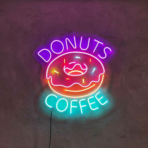 Donuts Coffee neon sign