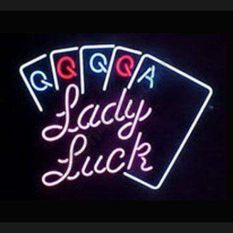 Lady Luck Poker Neon Sign
