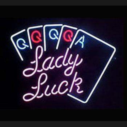 Lady Luck Poker Neon Sign