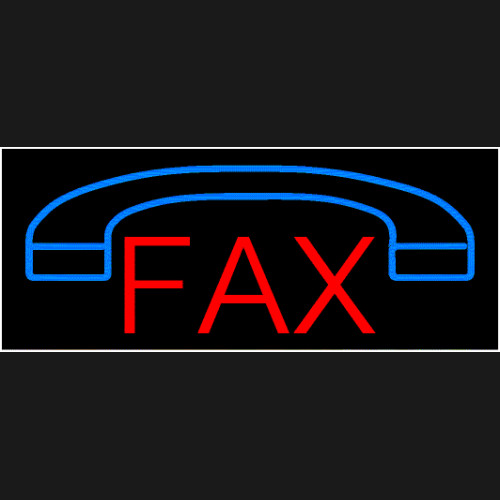 Fax with logo neon sign