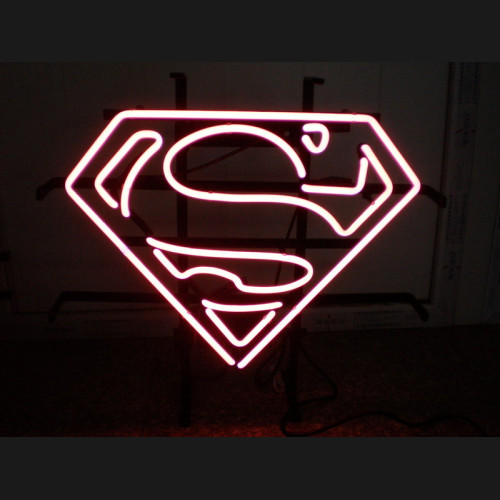Super Man Logo Neon Sign