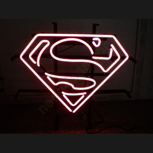 Super Man Logo Neon Sign