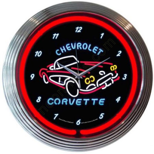 Corvette Neon Clock WL-NCS051 Corvette Neon Clock WL-NCS051