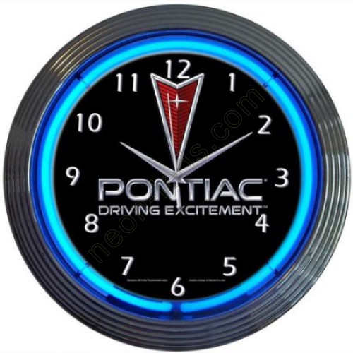 Pontiac driving excitement neon clock  WL-NCS048
