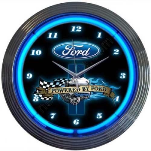 Powered by ford neon clock WL-NCS047 Powered by ford neon clock WL-NCS047