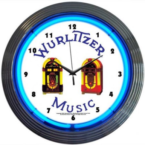 Wurlitzer jukebox neon clock