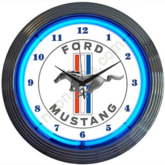 Ford mustang neon clock