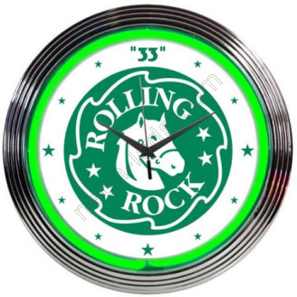 Rolling rock neon clock