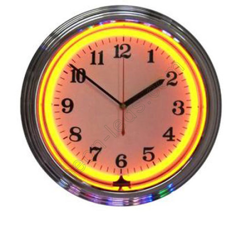 Yellow Color Neon Clock WL-NCS022 Yellow Color Neon Clock WL-NCS022
